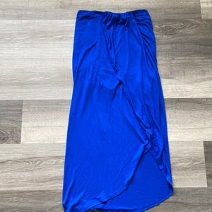 Royal blue long skirt